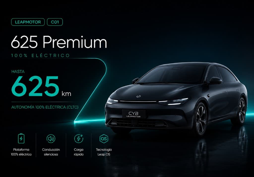 Leapmotor C01 625 Premium — 100% eléctrico, hasta 625 km CLTC, Leap OS